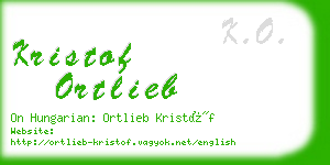 kristof ortlieb business card